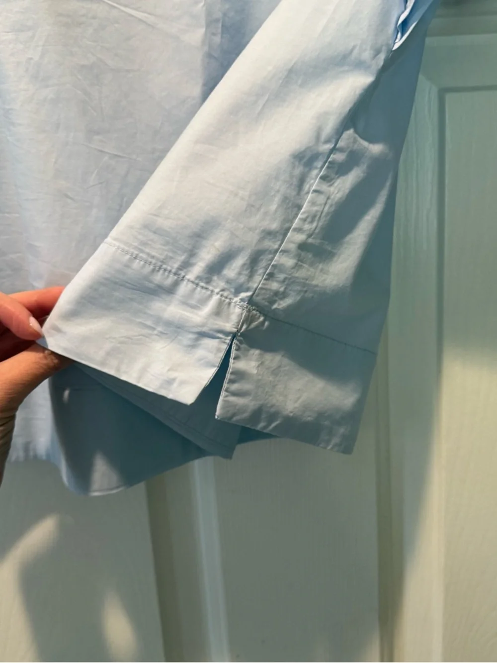 English Factory Light Blue Ruffle-Sleeve Blouse - Picture 4 of 7